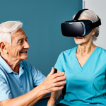 VR Rehabilitation Training**

"A fully clothed, professional occupational therapist assisting a senior patient wearing a VR headset during a rehabilitation session. The setting is a modern rehabilitation center with various equipment visible in the background. The patient is engaged and focused, showing a positive expression. Safe for work, appropriate content, perfect anatomy, natural proportions, family-friendly, high quality rendering."

**