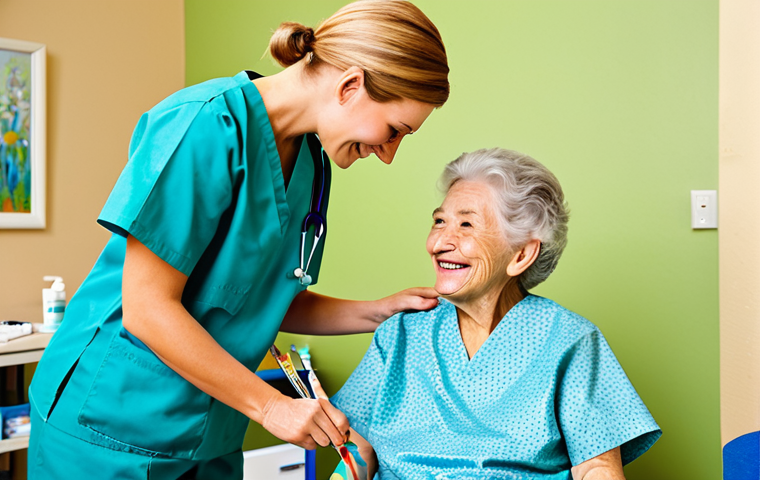 Occupational Therapist & Patient**

"A professional occupational therapist, fully clothed in modest medical scrubs, assisting a patient (elderly, fully clothed) in holding a paintbrush. The patient is smiling. Setting: bright, cheerful rehabilitation center, with painting supplies visible. Safe for work, appropriate content, family-friendly, perfect anatomy, natural proportions, well-formed hands, professional photograph, high quality."

**