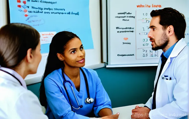 작업치료사의 자격증 유지 관리 성공 사례 연구 - **Prompt:** A diverse group of five occupational therapists, ranging from their mid-20s to early 50s...