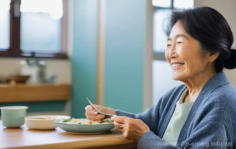 작업치료사의 치료 목표 달성 사례 - Prompt 1: A Moment of Independent Eating**