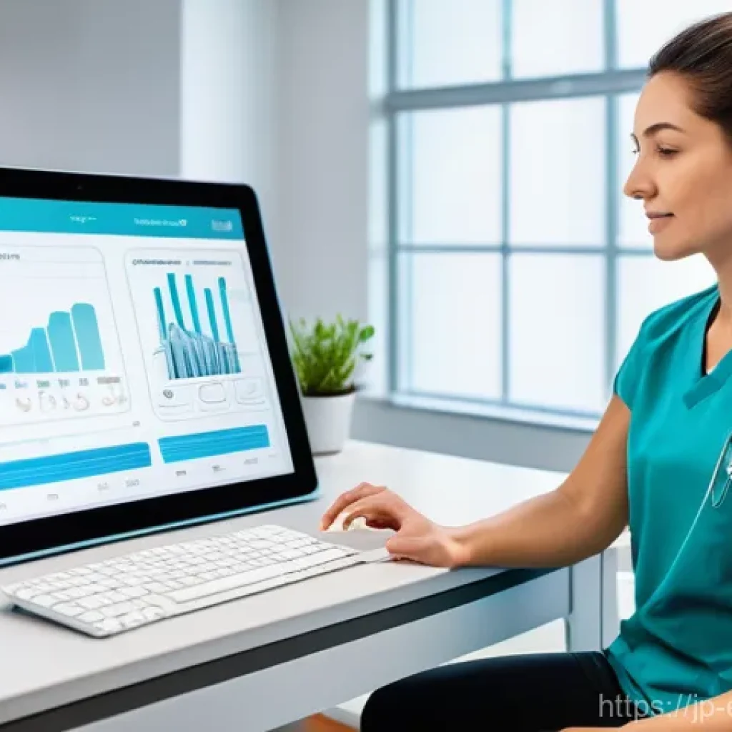 작업치료사의 최신 치료법 활용 사례 - **AI-Driven Personalized Rehabilitation Session:**
    "A bright, modern physical therapy room where...