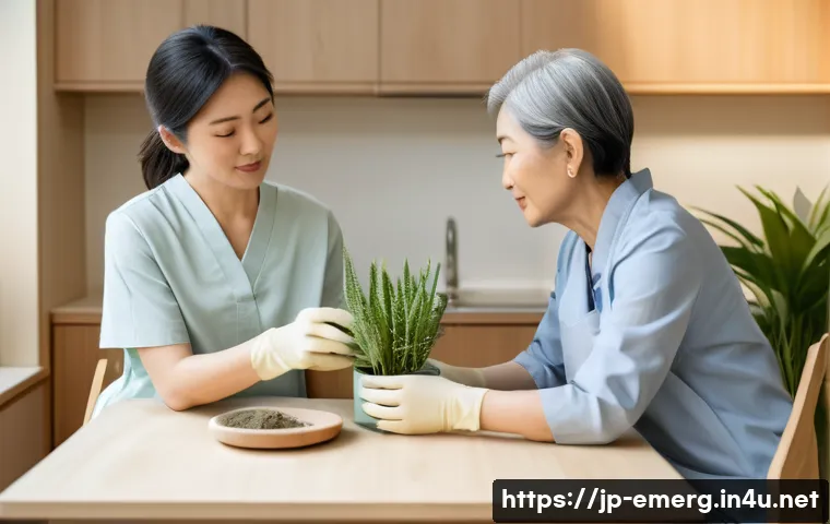 작업치료사와 심리적 접근법 - A warm and calm occupational therapy session scene in a modern Japanese rehabilitation clinic, showi...