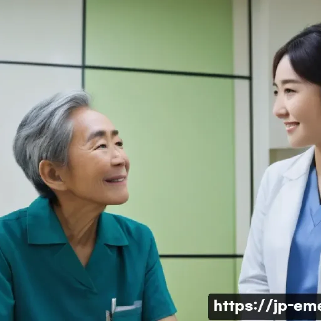 작업치료사의 신입사원 멘토링 - A professional occupational therapy workplace scene in a modern Japanese medical facility, featuring...